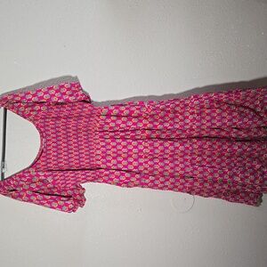 Lea Pink and Yellow Patterned Dress